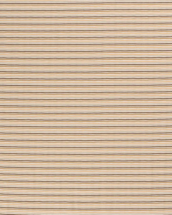 Jersey Coton rayure fine orange, caramel et marron Oekotex - Mercerine