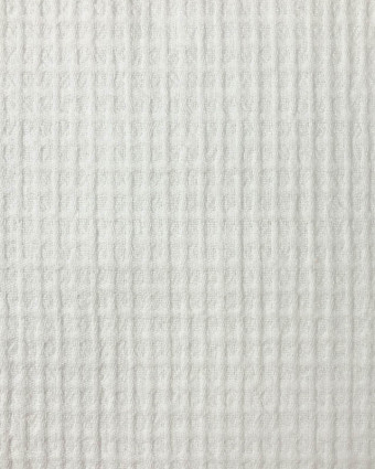 Tissu Voile De Coton Texturé Épais Blanc - Mercerine