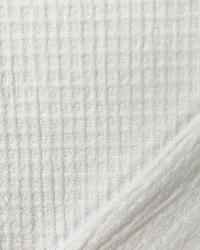 Tissu Voile De Coton Texturé Épais Blanc - Mercerine