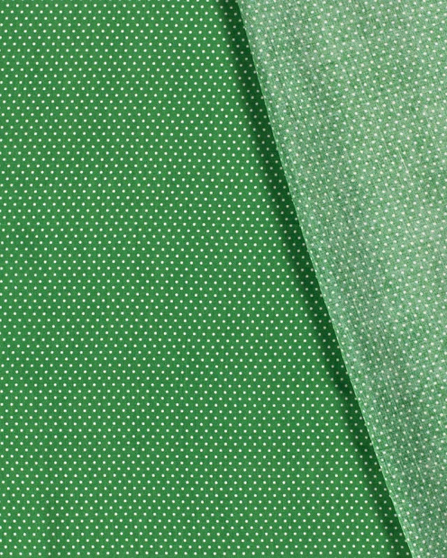 Tissu Viscose Imprimée Pois Vert Juliette - Mercerine