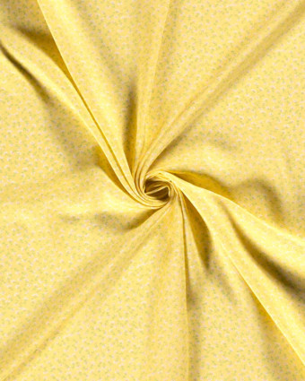 Popeline De Viscose Champs De Petites Fleurs Jaune Clair - Mercerine