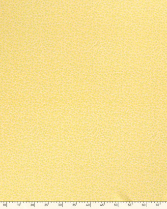 Popeline De Viscose Champs De Petites Fleurs Jaune Clair - Mercerine