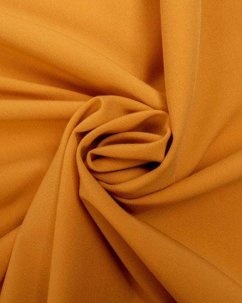 Tissu sergé jaune orangé jupe et pantalon oekotex - Mercerine