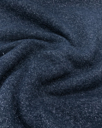 Sweat coton bleu nuit pailleté - Mercerine
