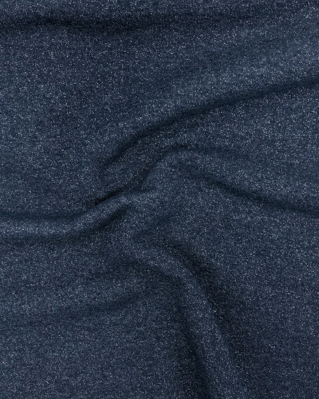 Sweat coton bleu nuit pailleté x10cm