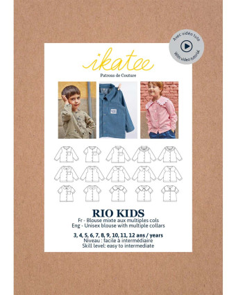 RIO patron blouse/ chemise Kids - Ikatee - Mercerine