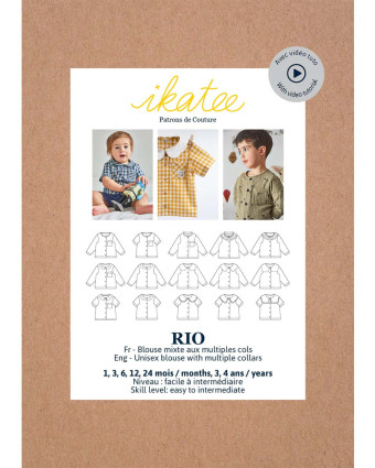 RIO patron blouse/ chemise Bébé - Ikatee - Mercerine