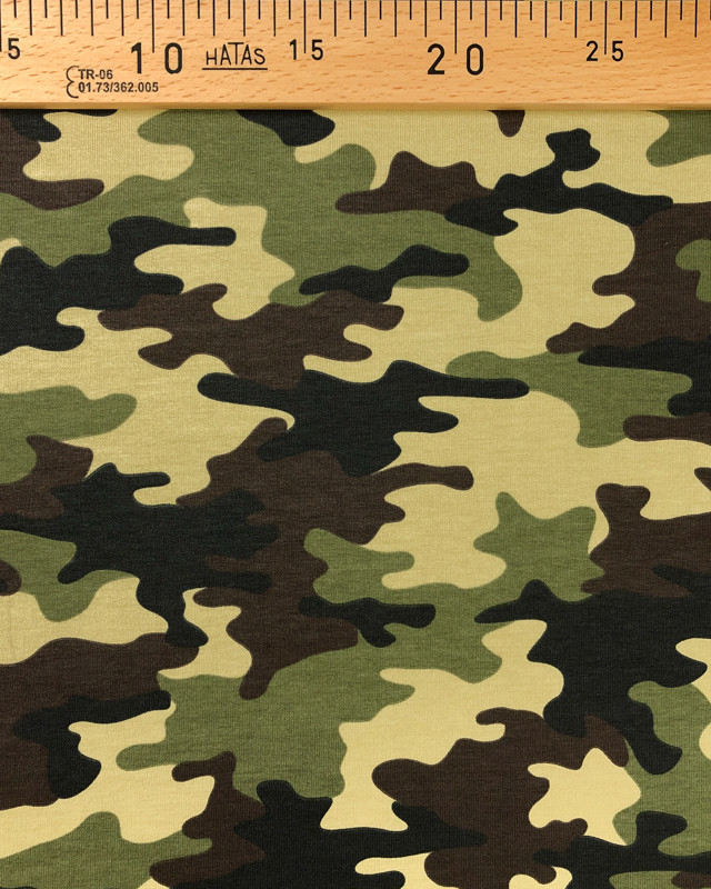 Tissu camouflage : Jersey envers molleton - Mercerine