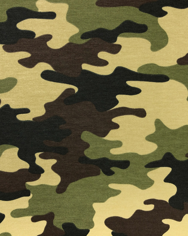 Tissu camouflage : Jersey envers molleton - Mercerine