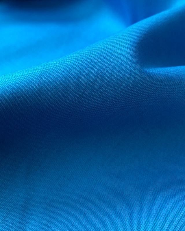 Tissu Popeline Coton Bleu Turquoise Oeko-Tex - Mercerine