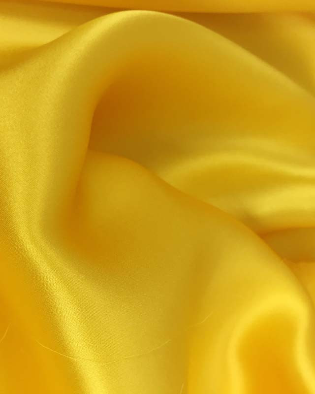 Satin de soie Jaune Safran Alicia - Mercerine