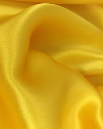 Satin de soie Jaune Safran Alicia - Mercerine