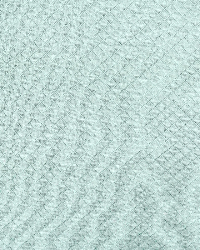 Jersey coton matelassé bleu Celadon - Mercerine