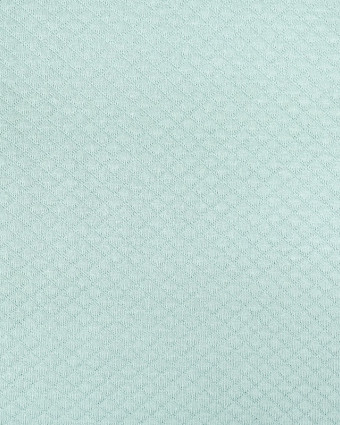 Jersey coton matelassé bleu Celadon - Mercerine