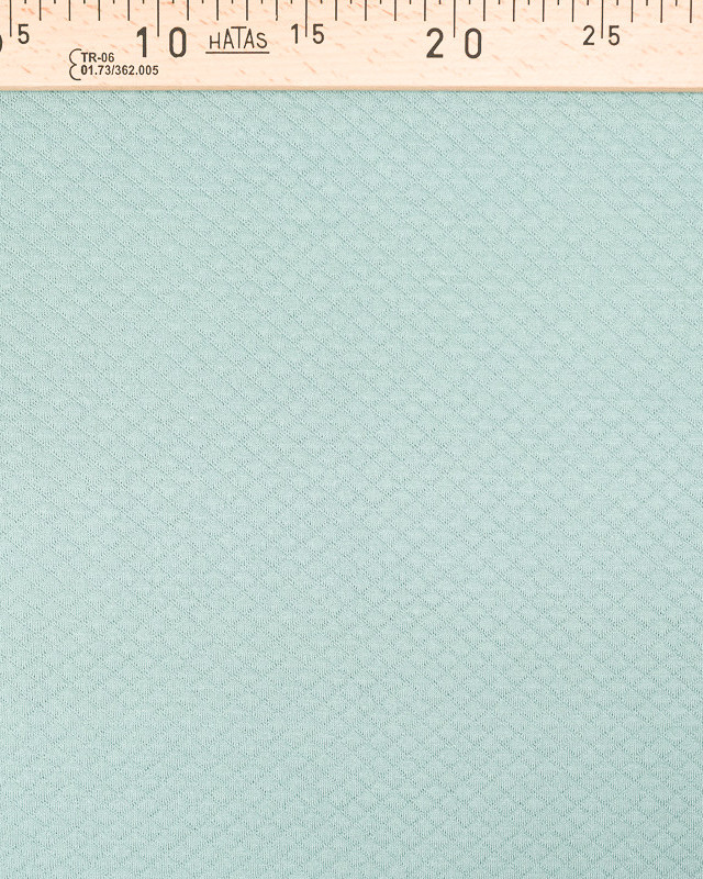 Jersey coton matelassé bleu Celadon - Mercerine