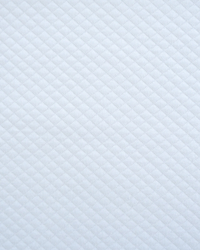 Tissu Jersey matelassé blanc : en ligne - Mercerine