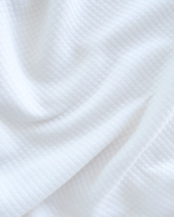 Tissu Jersey matelassé blanc - Mercerine