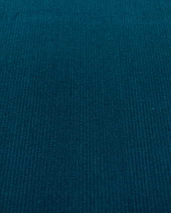 Tissu Velours Milleraies Rio Bleu pétrole - Mercerine