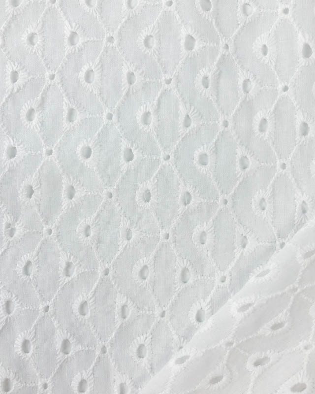 Broderie Anglaise Astral Blanc Crème : en ligne - Mercerine