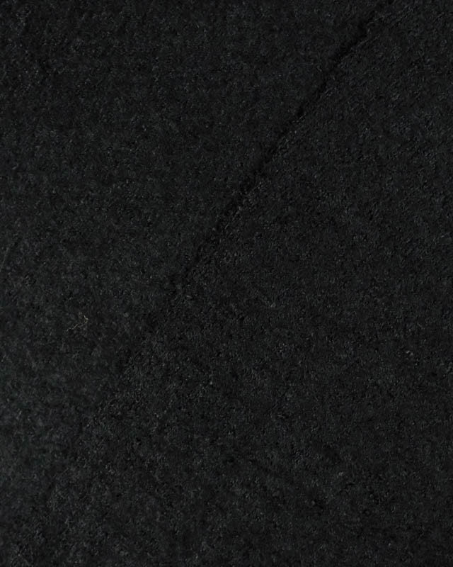 Tissu manteau au mètre : Laine bouillie noire - Mercerine