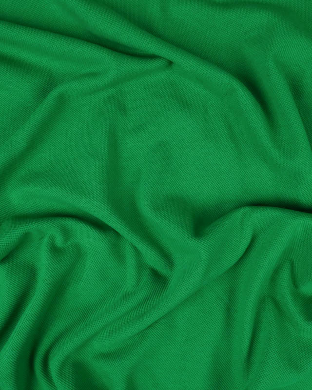 Tissu Maille Polo Vert Oeko-Tex - Mercerine