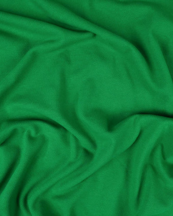 Tissu Maille Polo Vert Oeko-Tex - Mercerine