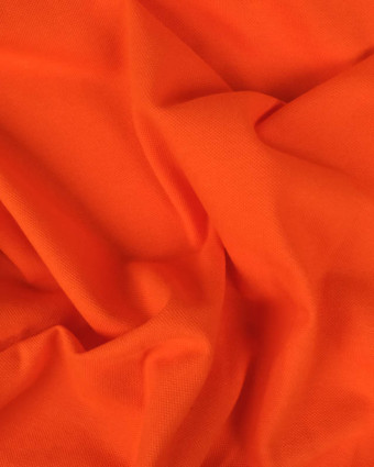 Tissu Maille Polo Orange Oeko-Tex - Mercerine