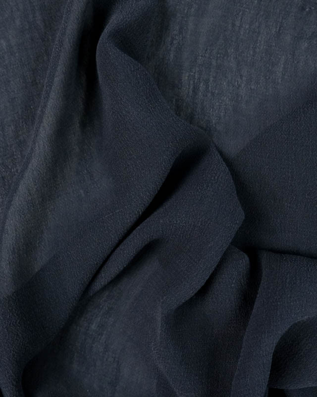 Tissu Crêpe tencel voile bleu   - Mercerine