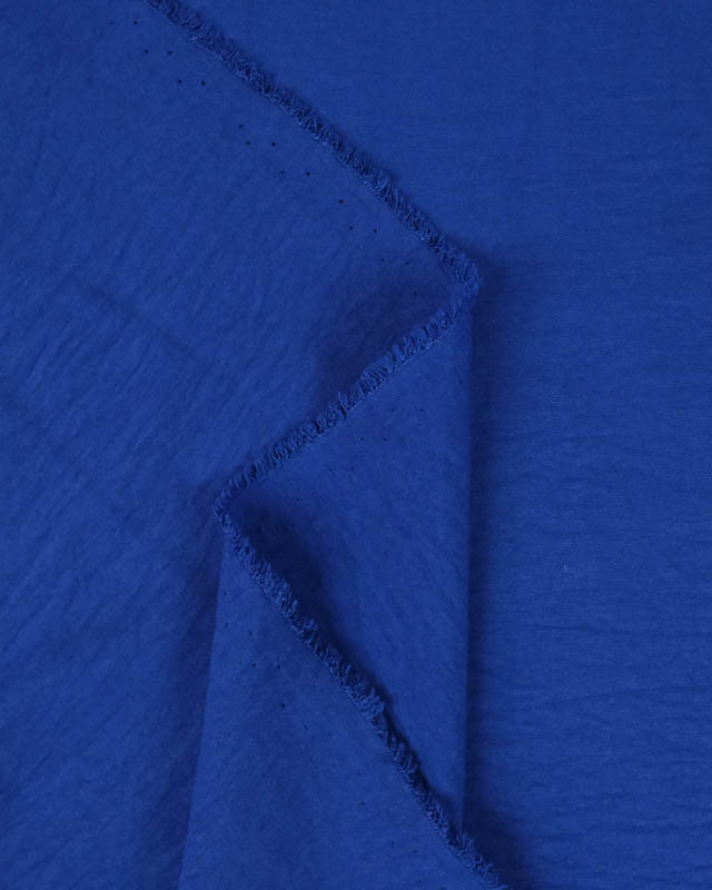 Tissu Bleu Roi Effet Texturé Oekotex - Mercerie en ligne - Mercerine