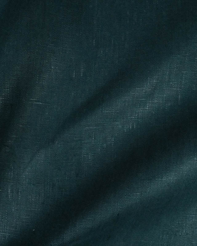Tissu lin teinté d'ameublement vert foncé - Mercerine
