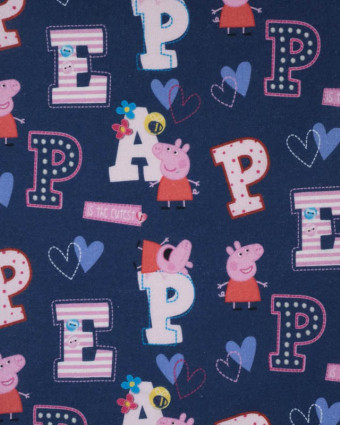 Tissu Coton Imprimé Peppa Pig - Mercerine