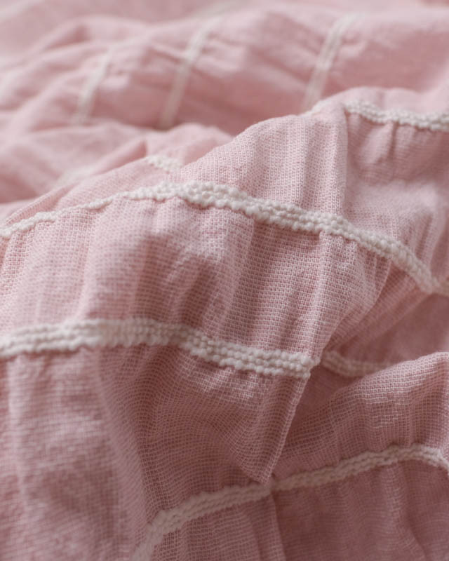 Tissu Smocks Rose Clair : tissus au mètre / Nouveauté - Mercerine