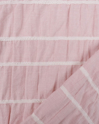 Tissu Smocks Rose Clair : tissus au mètre / Nouveauté - Mercerine