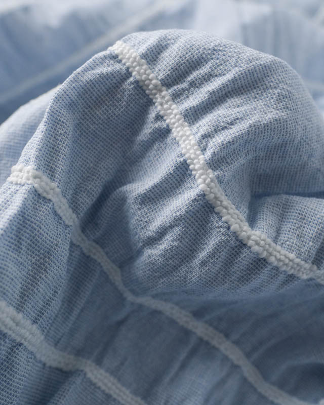 Tissu Smocks Bleu Clair : Nouveauté en ligne - Mercerine