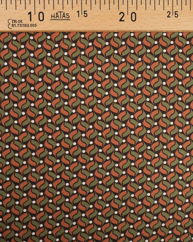 Tissu Sergé De Viscose Seventies  Terracotta  - Mercerine