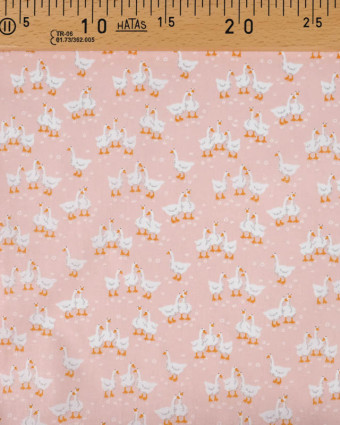 Tissu Coton Rose Imprimé Animal - Mercerine