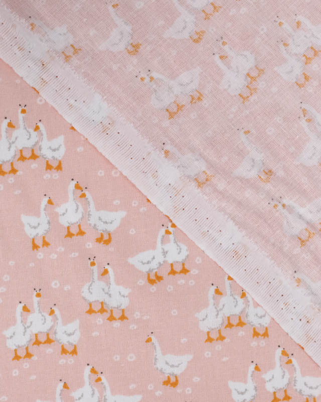 Tissu Coton Rose Imprimé Animal - Mercerine