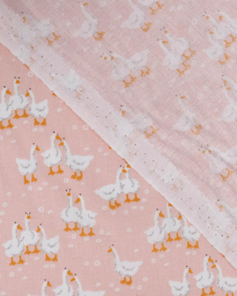 Tissu Coton Rose Imprimé Animal - Mercerine