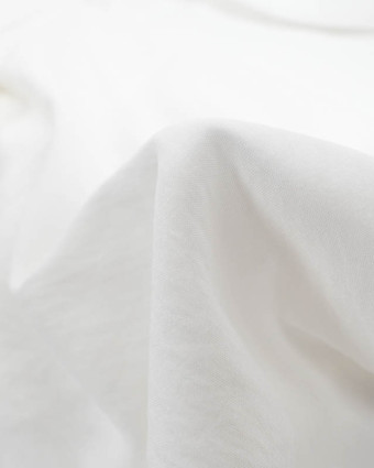 Tissu Blanc Effet Texturé Oekotex Mercerine