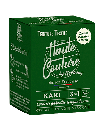 Teinture textile vert kaki Haute couture - Mercerine