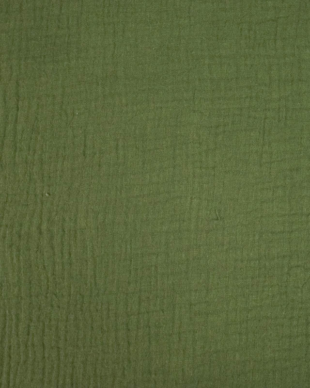 Double gaze de coton vert fougère Oekotex - Mercerine