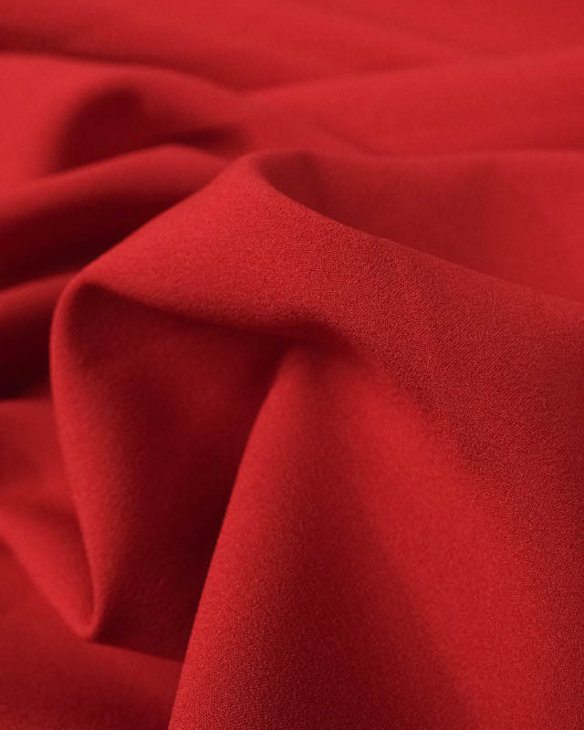 Tissu Crepe Polyester Rouge - Mercerine