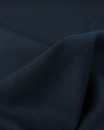 Tissu Satin de Coton Bleu Nuit - Mercerine