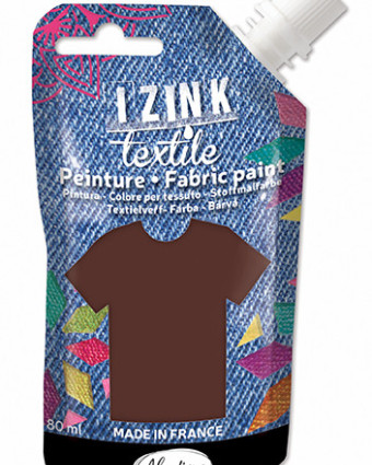 Izink Peinture Textile Marron Suedine 80 Ml - Mercerine