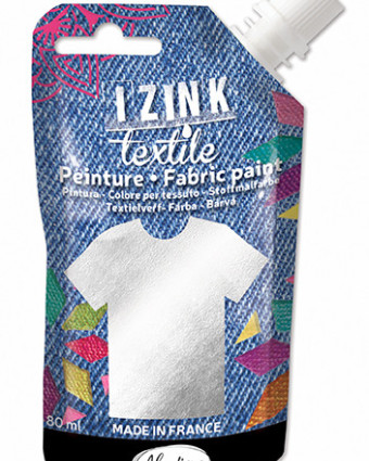 Izink Peinture Textile Argent Silver 80 Ml  - Mercerine