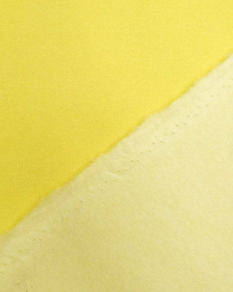 Tissu Molleton jaune Lemon - Tissu jogging    - Mercerine