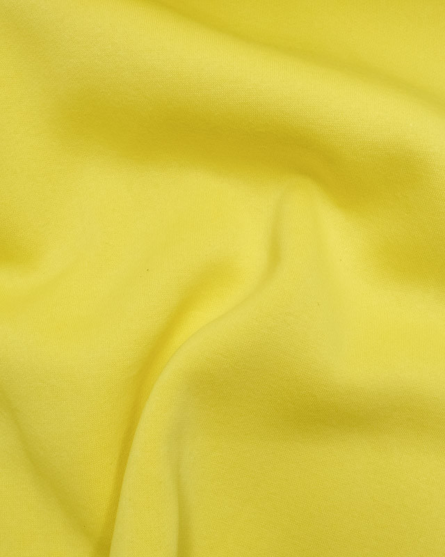 Tissu Molleton jaune Lemon - Tissu jogging    - Mercerine