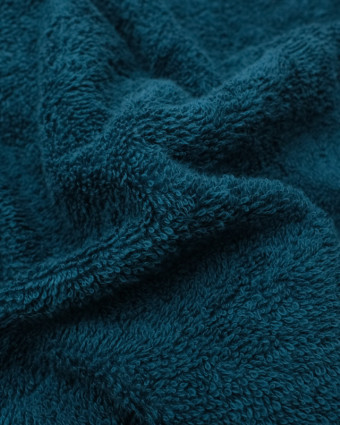 Tissu éponge bleu canard coton - Mercerine
