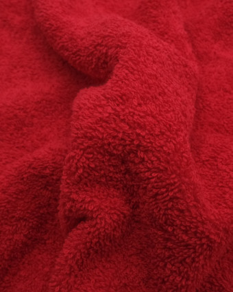 Tissu éponge Hotel coton rouge : en ligne - Mercerine