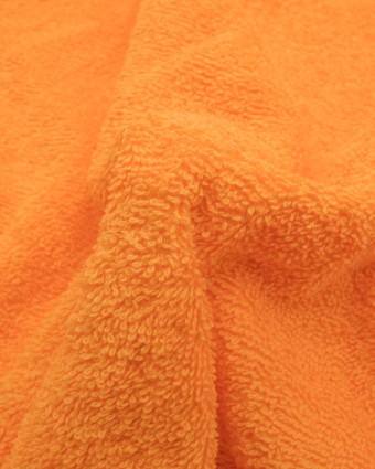Tissu Eponge coton orange - Mercerine
